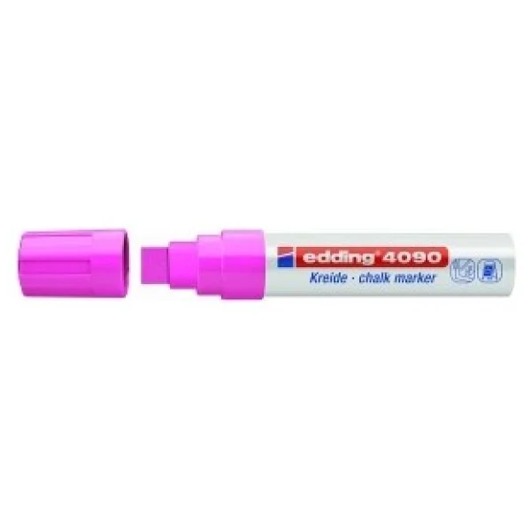 Edding 4090 Kara Tahta Ve Cam İçin 4-15 Mm Kesik Uç Likit Tebeşir Kalemi Fosforlu Pembe - Görsel 2