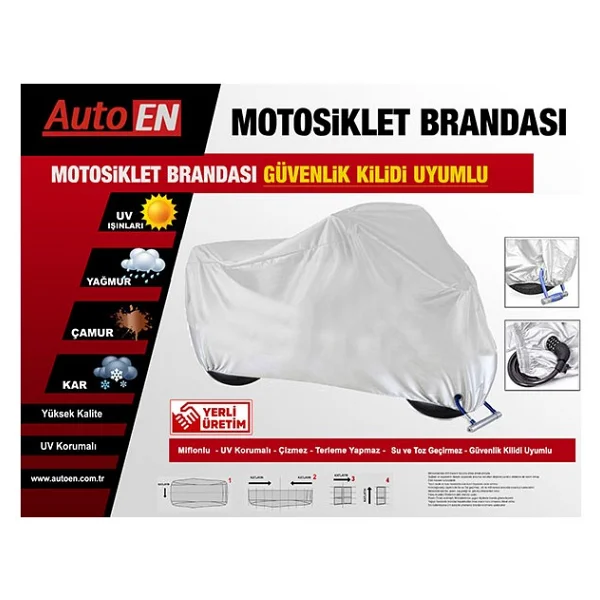 Autoen Kawasaki Zl 1000 Motosiklet Brandası (Güvenlik Kilidi Uyumlu) - Görsel 3
