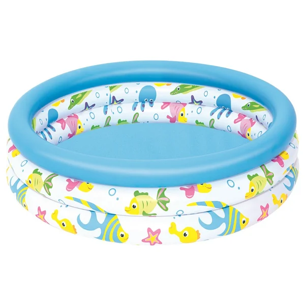 Bestway 3 Halkalı Deniz Yaşamı Desenli Çocuk Havuzu 102 Cm X 25 Cm 3-9 Yaş İçin 110 Litre Kapasite - Görsel 4