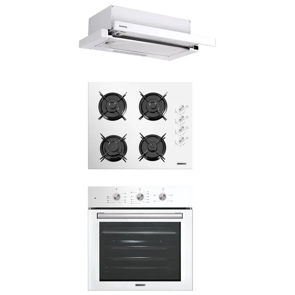 Kumtel Beyaz Aspiratörlü Turbo Ankastre Set (B66 - Sf2 (Mt) + Ds6-905w + Ko-40tahdf) - Görsel 5