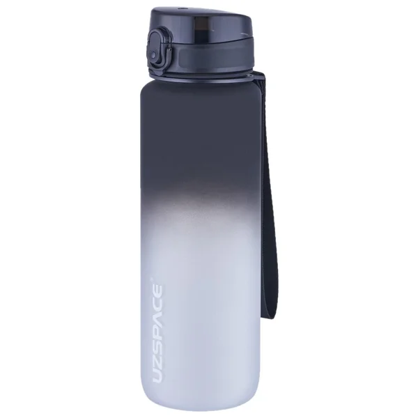 Uzspace 3038-4 Çift Renk Siyah-Beyaz 1000 Ml Tritan Motivasyon Matarası - Görsel 6