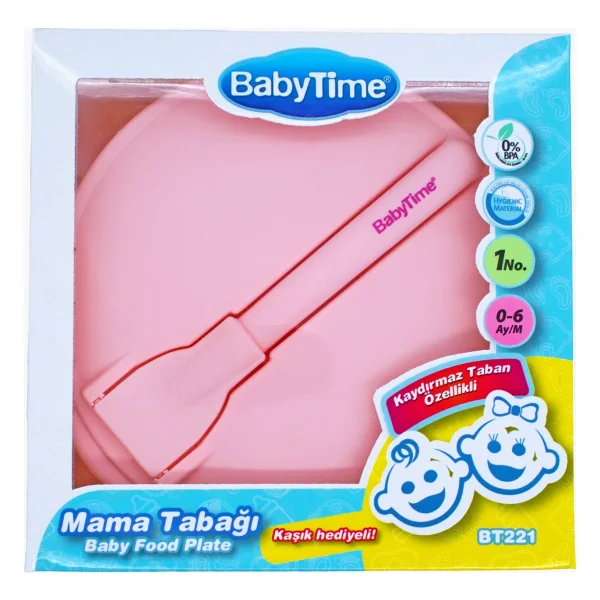 Babytime Bt221 Kaydırmaz Mama Tabağı Mavi - Görsel 4