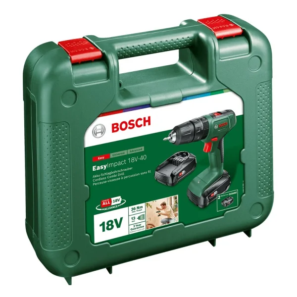 Bosch Easyımpact 18v-40 Çift Akülü 2 Ah Darbeli Vidalama Makinesi - Görsel 3
