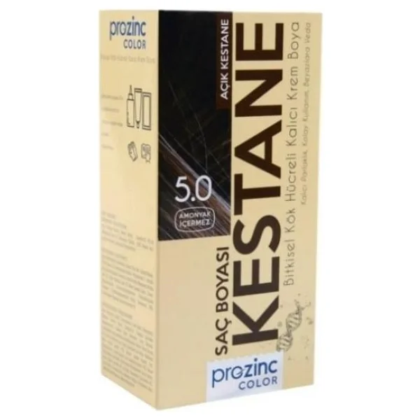 Prozinc Color 5.0 Açık Kestane Bitkisel Saç Boyası - Görsel 2