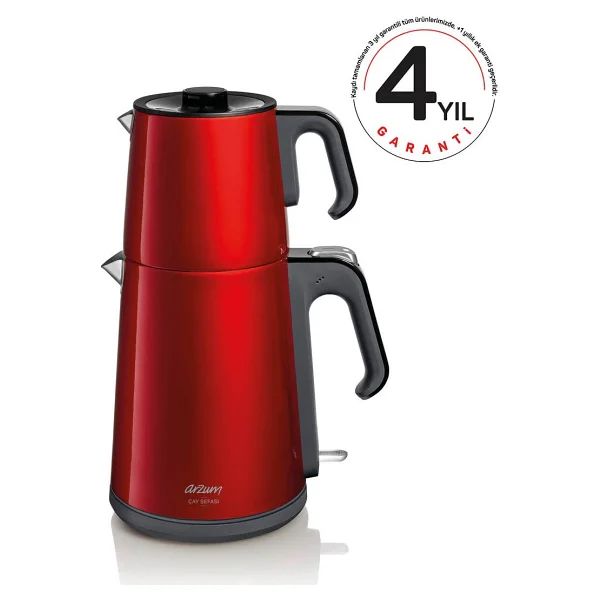 Arzum Ar3080 Çay Sefası Nar 1650 W Çelik Çay Makinesi - Görsel 2