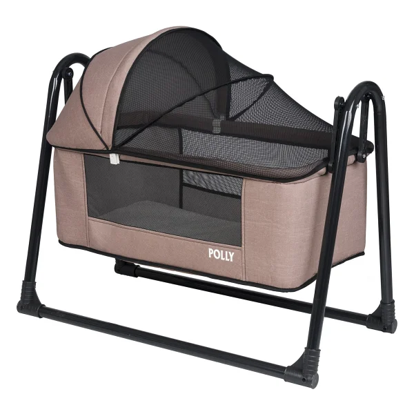 Polly Baby Class Keten Fileli Sallanır Portatif Hamak Beşik - Görsel 3