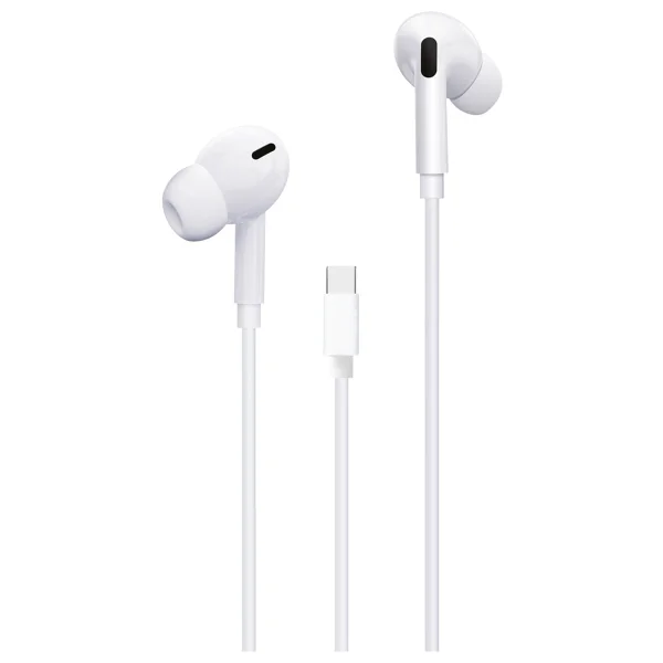 Nettech NT-HS05 Beyaz Type-C Kablolu Kulak İçi Kulaklık - Görsel 3