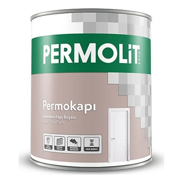 Permolit Beyaz Sentetik Amerikan Panel Kapı Boyası 2,5 Lt - Ahşap Ve Metal Yüzeyler İçin Dayanıklı İç/Dış Mekan Kullanımı - Görsel 3