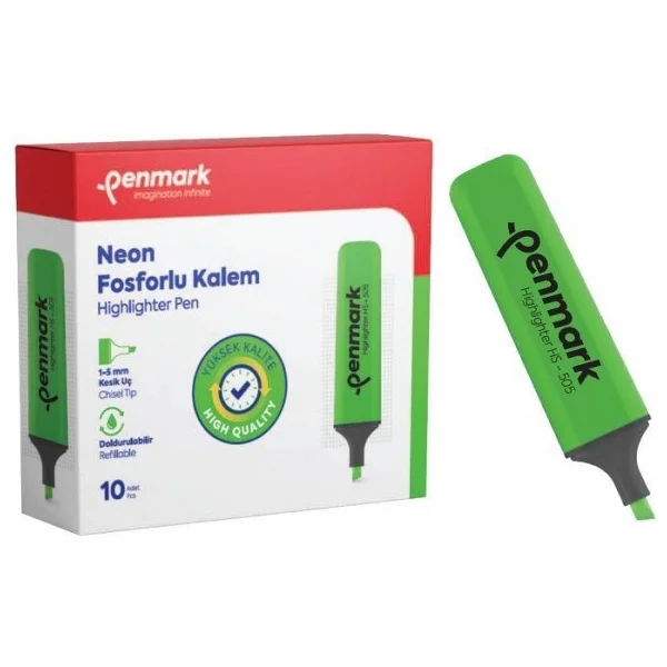 Penmark Pastel 10'lu Fosforlu Kalem - Görsel 8