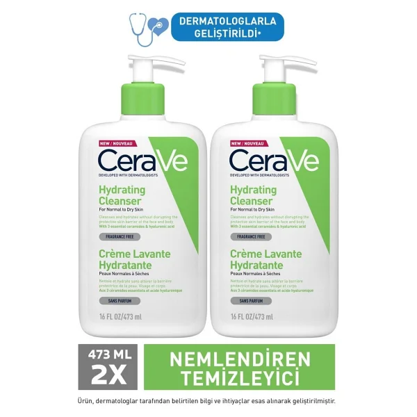 Cerave Nemlendiren 473 Ml 2 Adet Yüz Temizleme Kremi - Görsel 4