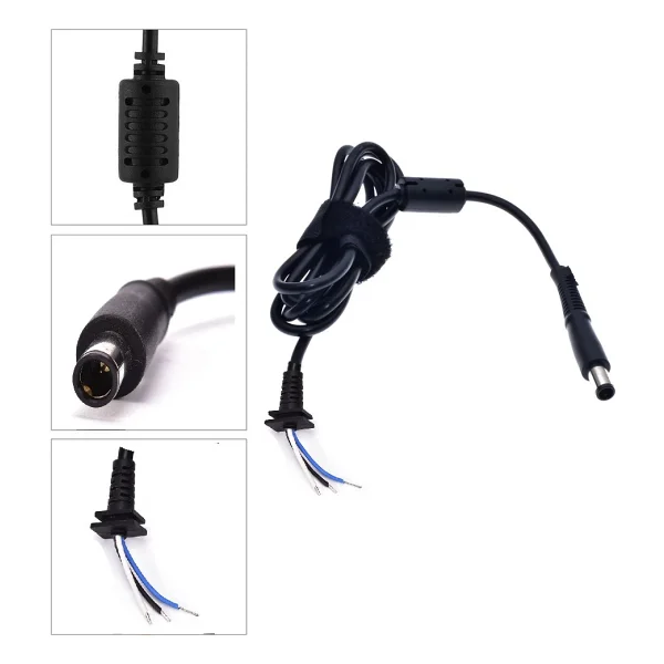 Aogo 7.4x5.0mm Dc Kablo Hp Dell Laptop Adaptör Tamir Kablosu 7.4x5.0mm Şarj Cihazı Fiş Kablo Konektörü 3p - Görsel 8