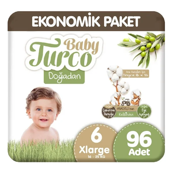 Baby Turco Doğadan 4 Numara Maxi 144'lü Bebek Bezi - Görsel 7