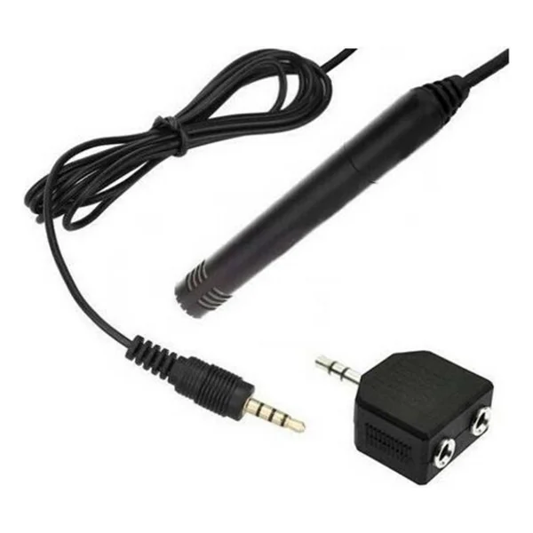 Coverzone Mini El Mikrofonu Professional Röportaj Kulaklık Mikrofon Birleştirici Aparatlı Mini El Mikrofonu - Görsel 3