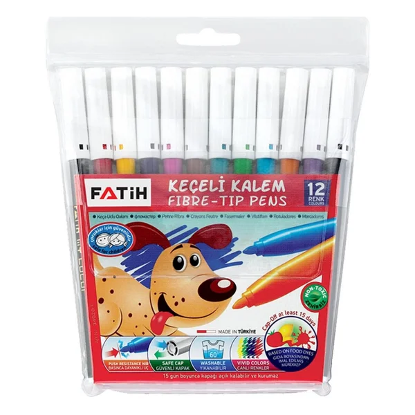 Fatih 12 Li Pastel Boya Keceli Boya Kuru Boya Sulu Boya Ve Resim Defteri - Görsel 3