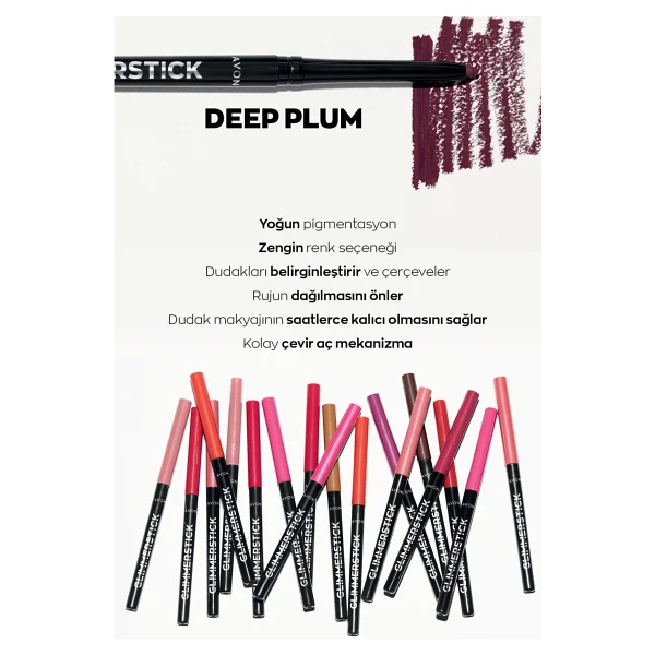 Avon Glimmerstick Dudak Kalemi Deep Plum - Görsel 2