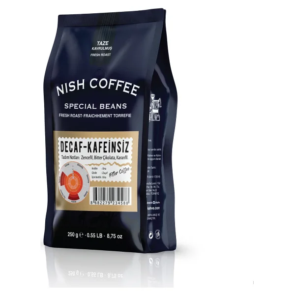Nish Special Beans Decaf Kafeinsiz Filtre Kahve 250 gr