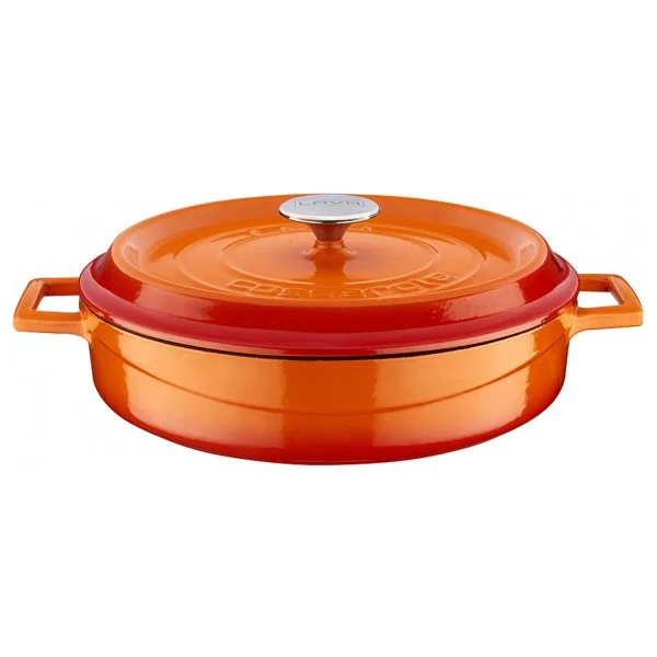 Lava Trendy 32 Cm Yayvan Döküm Tencere - Görsel 5