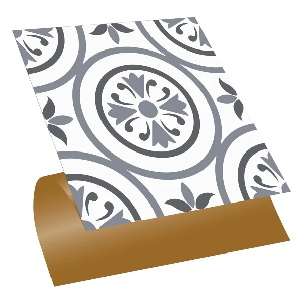 Tink Kendinden Yapışkanlı Banyo Mutfak Kaplama Geometrik 03 Desenli Pvc Karo 30x30 Cm (11 Adet) 1 M2 - Görsel 9