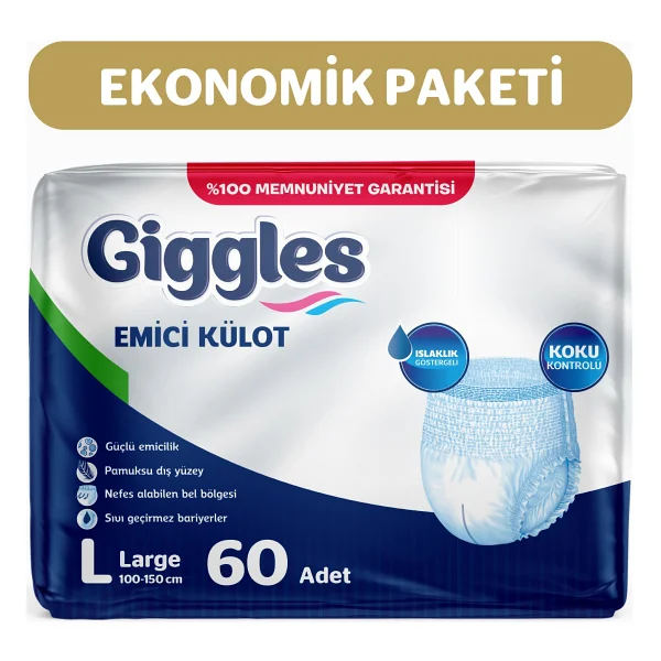 Giggles Emici Külot Büyük Boy L 30'lu 4 Adet Hasta Bezi - Görsel 5