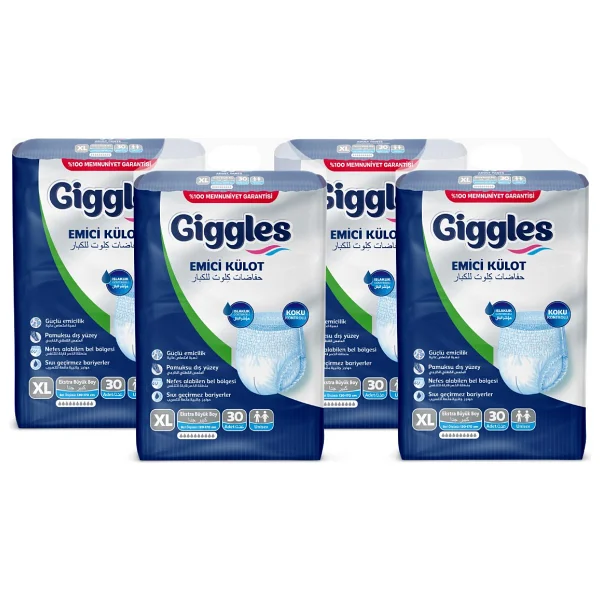 Giggles Emici Külot Ekstra Büyük Boy XL 30'lu 4 Adet Hasta Bezi - Görsel 2