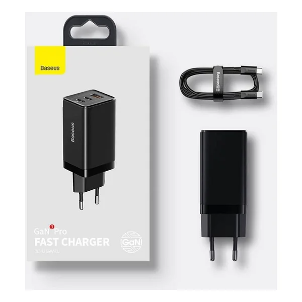 Baseus Gan3 Pro 65 W Type-C Kablolu Hızlı Şarj Aleti - Görsel 5