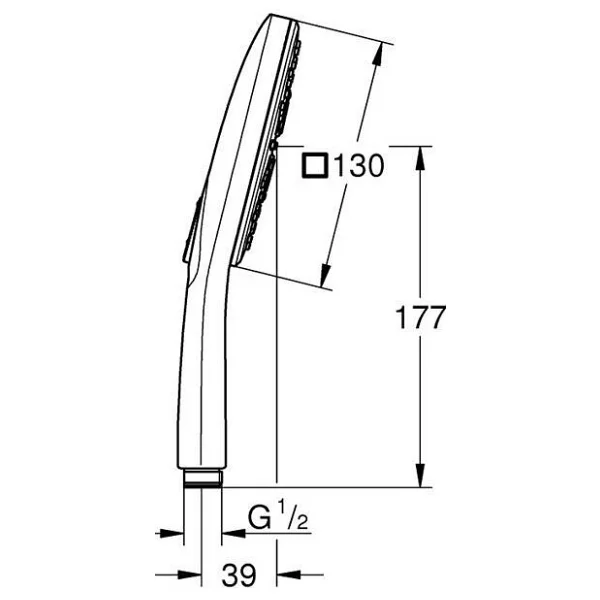 Grohe Rainshower Smartactive 130 Cube 26582al0 Brushed Hard Graphite Duş Başlığı - Görsel 4