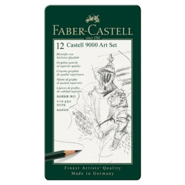 Faber-Castell 9000 Art Set 12'li Dereceli Kurşun Kalem (8b-2h) - Görsel 4