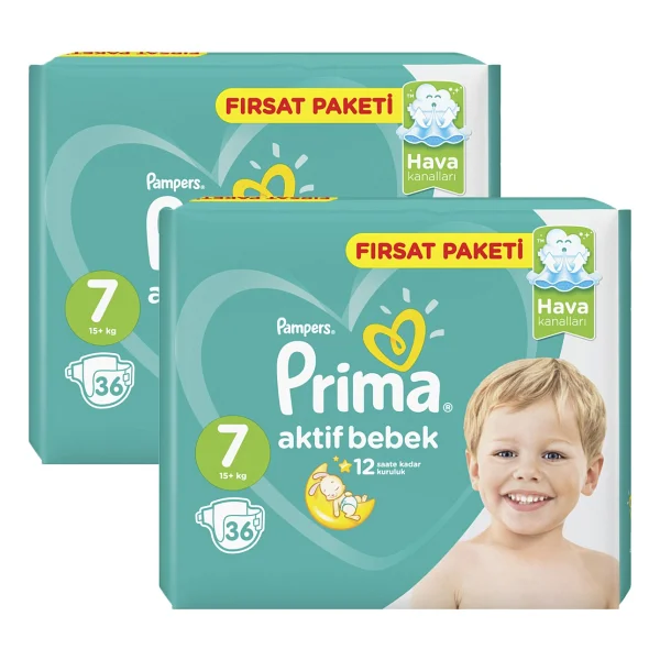 Prima Aktif 7 Numara Xx Large 144'lü Bebek Bezi - Görsel 2