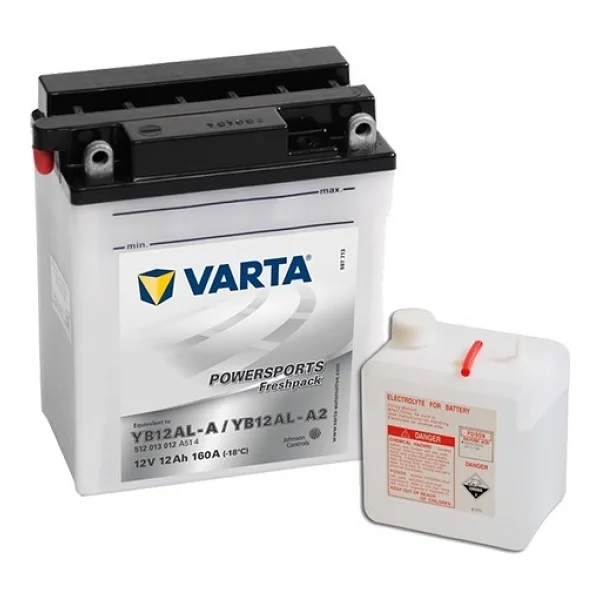 Varta Powersports Freshpack Yb12al-A2 12 V 12 Ah 160 Cca Motosiklet Aküsü - Görsel 2