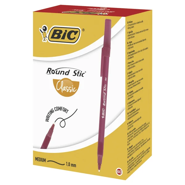 Bic Round Stic 60'lı Tükenmez Kalem Kırmızı - Görsel 10