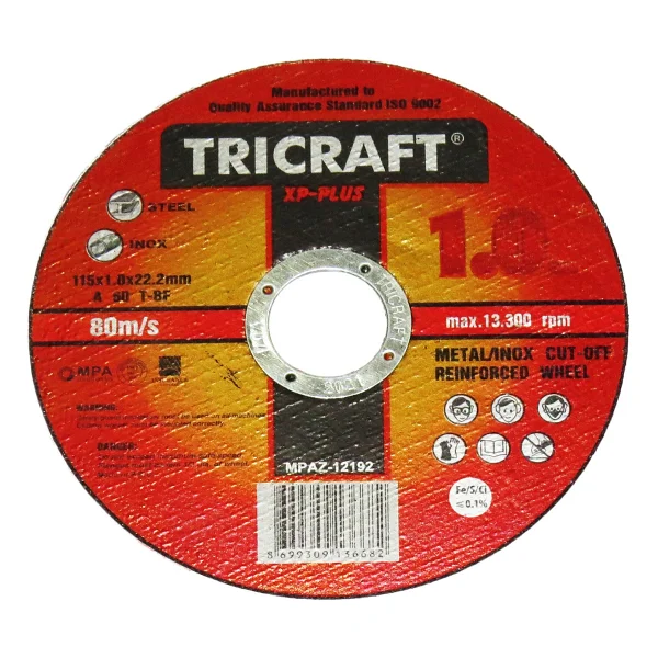 Tricraft Inox Metal Kesici Taş 115x1.0x22 mm 25'li