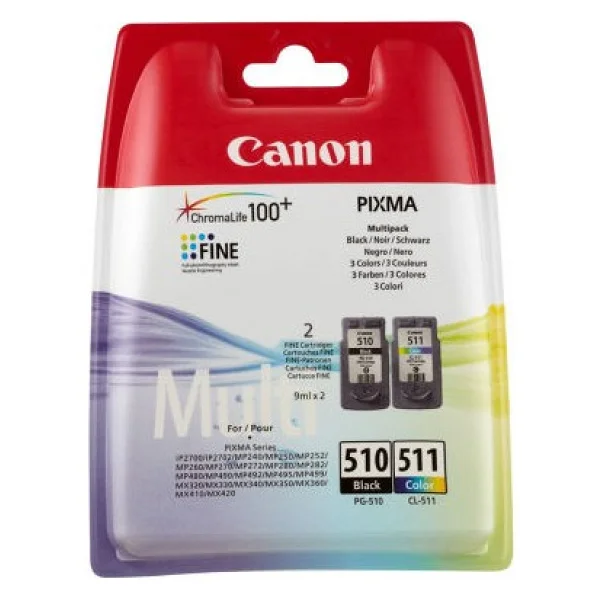 Canon Pg-510 + Cl-511 Renkli + Siyah 2'li Set Kartuş - Görsel 2