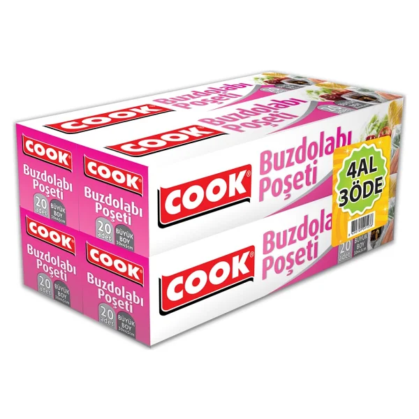Cook Buzdolabı Poşeti Büyük Boy 30X45Cm - Görsel 2
