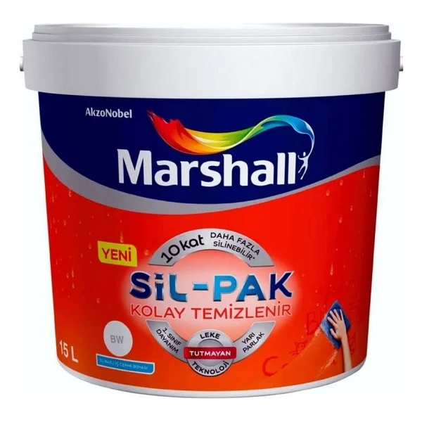 Marshall Sil-Pak Silikonlu 15 Lt İç Cephe Boyası - Şifon - Görsel 8