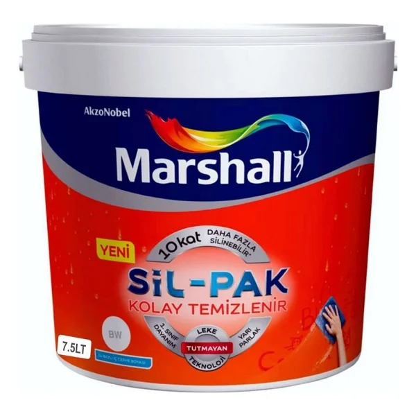 Marshall Sil-Pak Silikonlu 7.5 Lt İç Cephe Boyası - Görsel 2