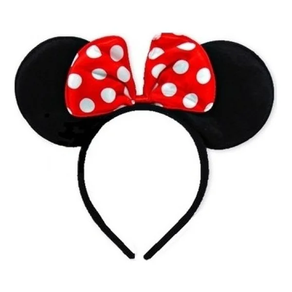 Vipfoni Mickey -Mini Mouse Taç Fiyonklu Taç (Kırmızı) - Görsel 2