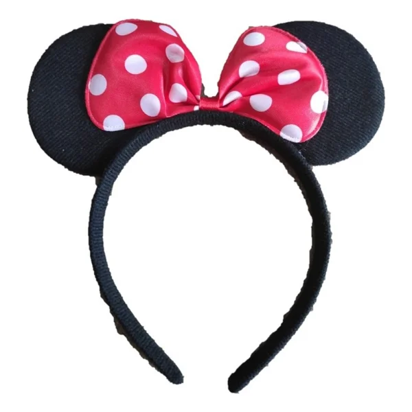 Vipfoni Mickey -Mini Mouse Taç Fiyonklu Taç (Kırmızı) - Görsel 3