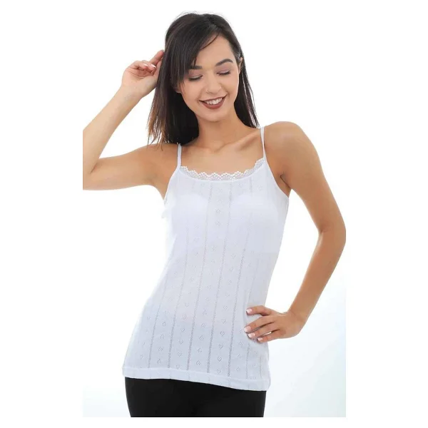 Tutku 200 Kadın Jakarlı Ip Askılı Atlet - Pembe - L - XL - Görsel 4