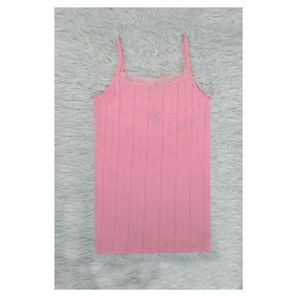 Tutku 200 Kadın Jakarlı Ip Askılı Atlet - Pembe - L - XL - Görsel 3