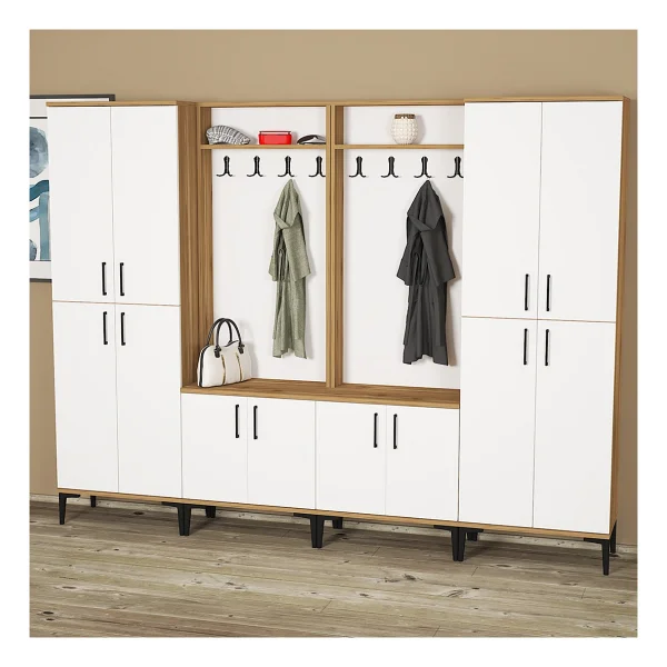 Kalender Dekor Rose-1-1-4-4 Portmanto Vestiyer Ayakkabılık Rs02 - 010 - Beyaz - Görsel 6
