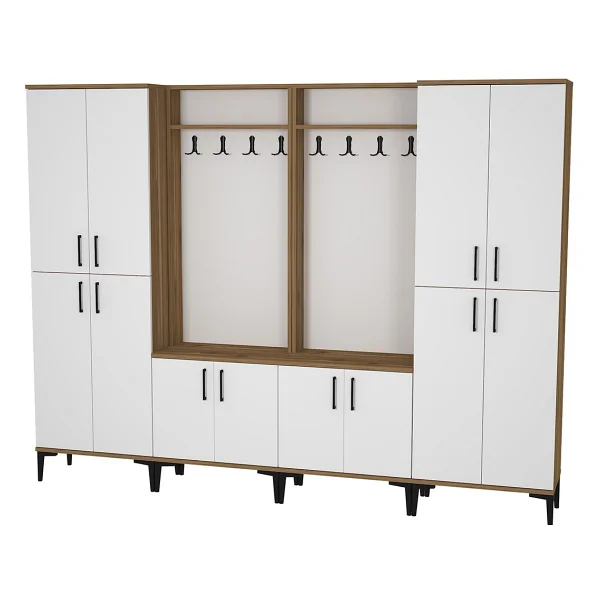 Kalender Dekor Rose-1-1-4-4 Portmanto Vestiyer Ayakkabılık Rs02 - 010 - Beyaz - Görsel 2