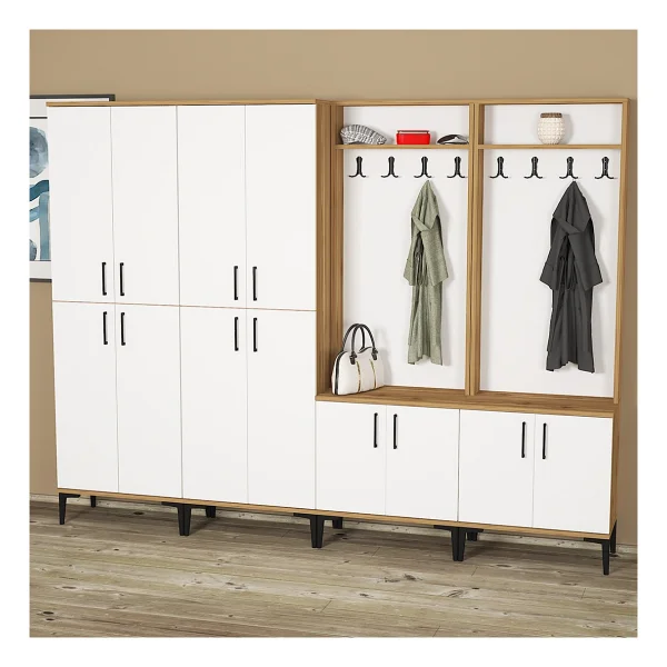 Kalender Dekor Rose-1-1-4-4 Portmanto Vestiyer Ayakkabılık Rs02 - 010 - Beyaz - Görsel 3