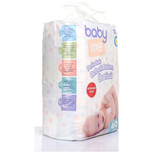 Baby&Me Pofuduk 60x60 Cm 40'lı Bebek Bakım Örtüsü - Görsel 2