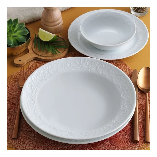 Güral Porselen Bahardalı 6 Adet 19 Cm Çukur Tabak - Gold - Görsel 4