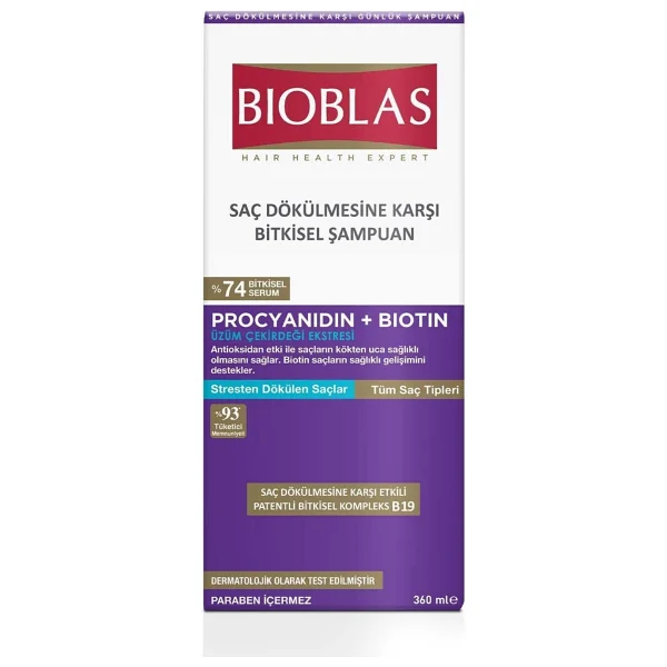 Bioblas Procyanidin + Biotin 360 Ml Saç Dökülmesine Karşı Şampuan - Görsel 4