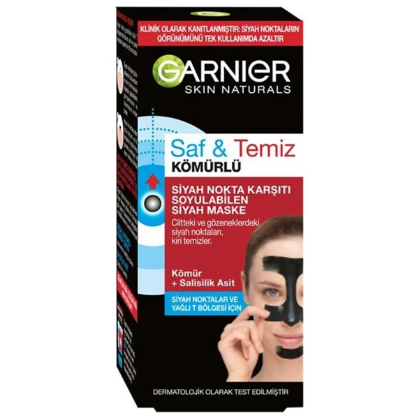 Garnier Saf & Temiz Kömürlü Siyah Nokta Karşıtı Soyulabilen Maske 50 Ml - Görsel 5