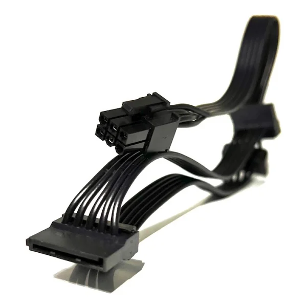Aogo Pcıe 6pin Modüler Power Kablo 6 Pin 3x Sata Güç Kablosu Pcı-E 6 Pin Erkek - 3 Sata Dişi Güç Splitter - Görsel 4