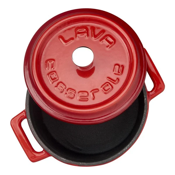 Lava Trendy Kırmızı 10 Cm Mini Döküm Tencere - Görsel 3