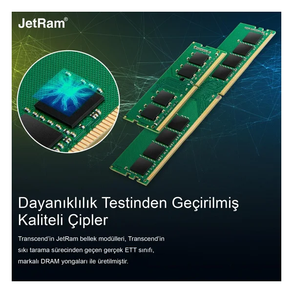 Transcend 8 GB 3200 MHz DDR4 Cl22 Jm3200hlg-8g RAM - Görsel 3