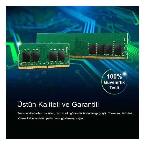 Transcend 8 GB 3200 MHz DDR4 Cl22 Jm3200hlg-8g RAM - Görsel 4